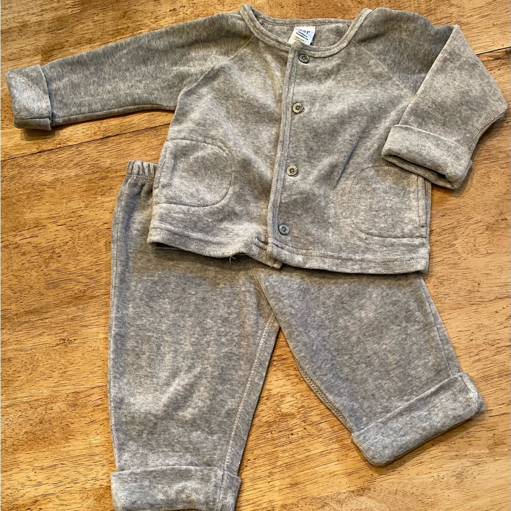 Vintage Baby Gap 3-6 Months‎ Gray 2 Piece Jogger Set